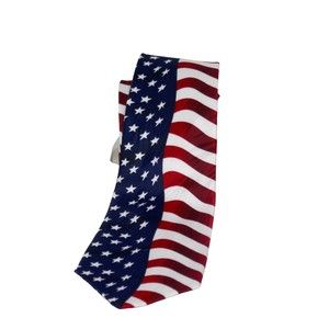 American Flag Mens Tie Keith Daniels Patriotic Red White Blue 58 x 4 USA July 4